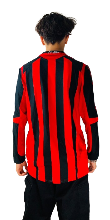 Maillot Ac Milan 2005/2006 Champions League Home Jersey Long Sleeve