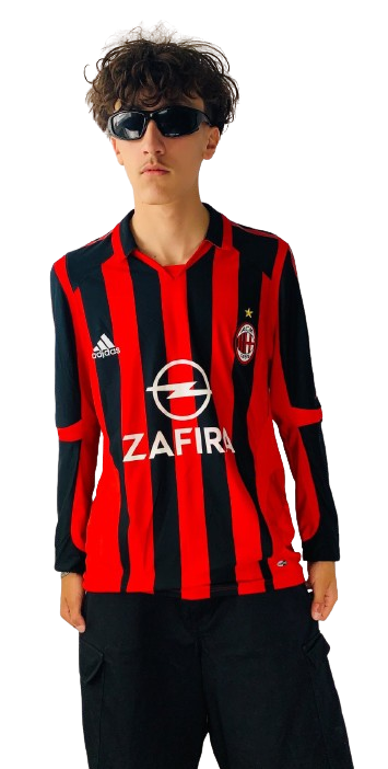 Maillot Ac Milan 2005/2006 Champions League Home Jersey Long Sleeve